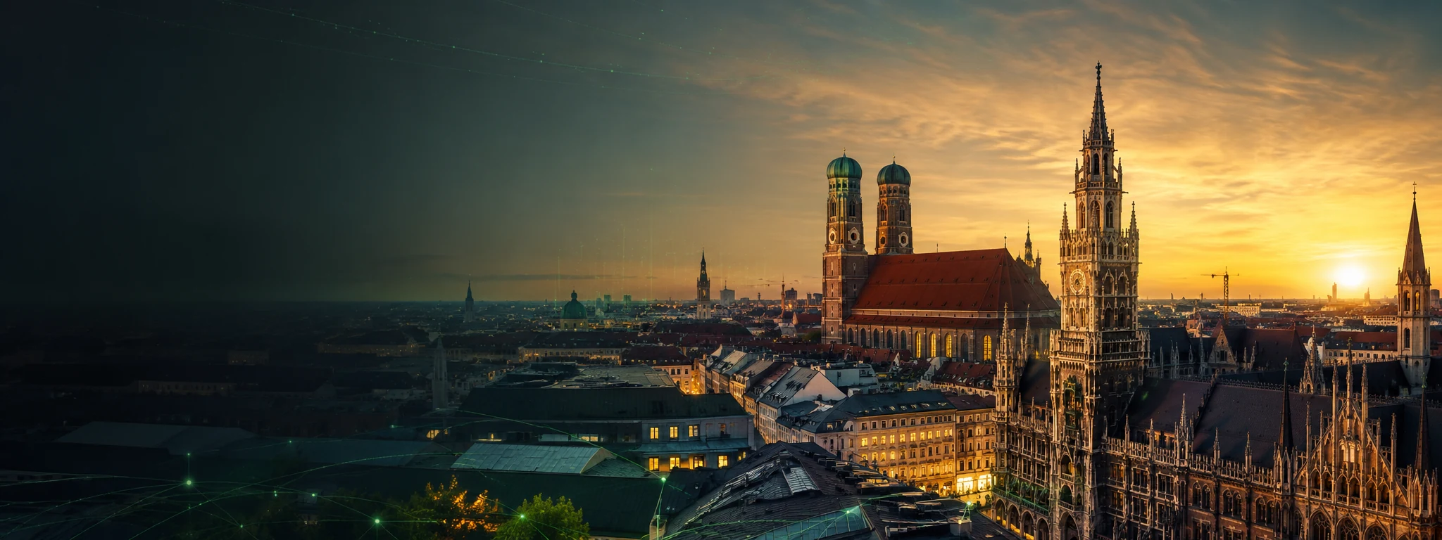 Munich cityscape hero artwork for Xen Summit 2026