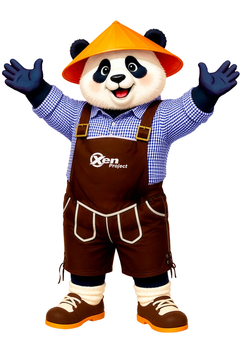 Xen Project panda in Bavarian festival clothing